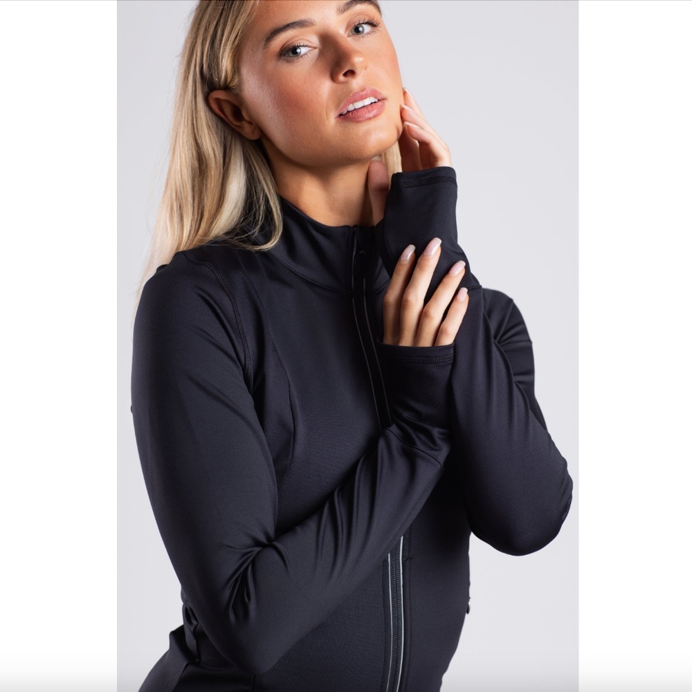 Booty By Brabants FormFit Reflective Contour Zip Track Jacket, Black Small